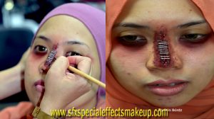sfx-stapler-on-nose-kesan-khas-makeup
